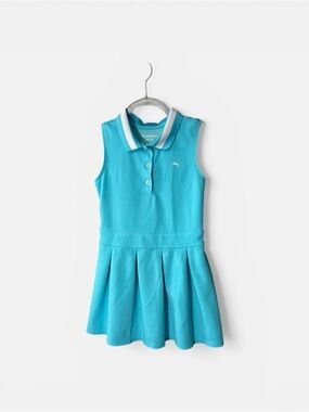 Tommy Bahama Girls Pleated Skirt Blue Tennis Dress Country Club Chic Sz 7/8